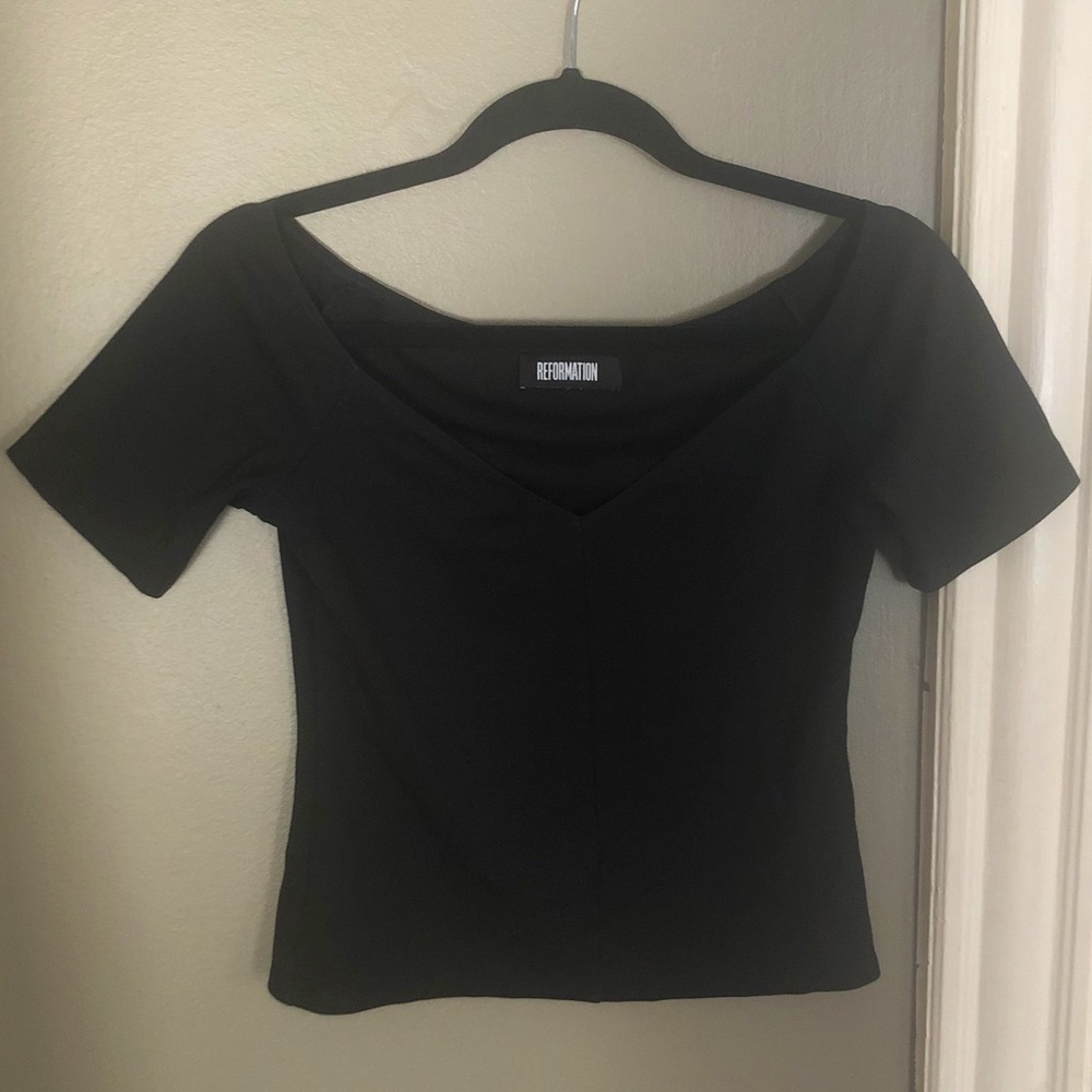 Reformation Wide V-Neck Top